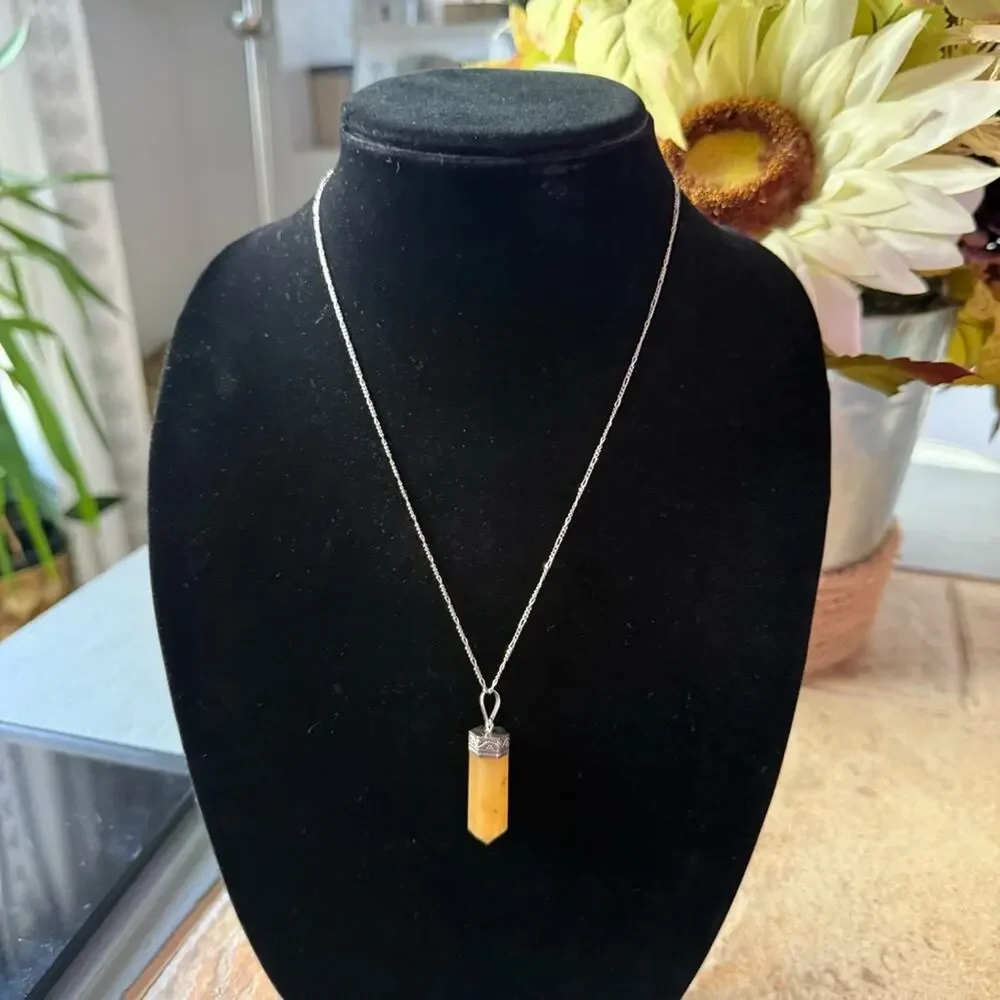 925 Sterling Silver Crystal Pendant Necklace